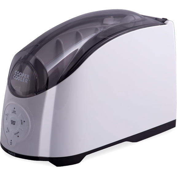 FURNO - Rapid Beverage & Wine Bottle Chiller for Home Bars & Dorms, Automatic Touchpad, Quick Chill Functionality, Efficient Ice & Water System, Perfect for Sodas, Beer, Wine - White