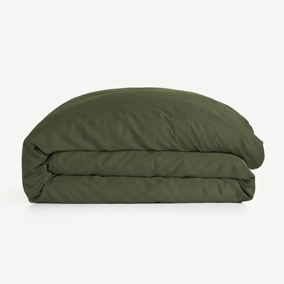 FURRFREE Pet Hair Resistant Bamboo Duvet Cover for Dogs and Cats, King, Myrtle Green