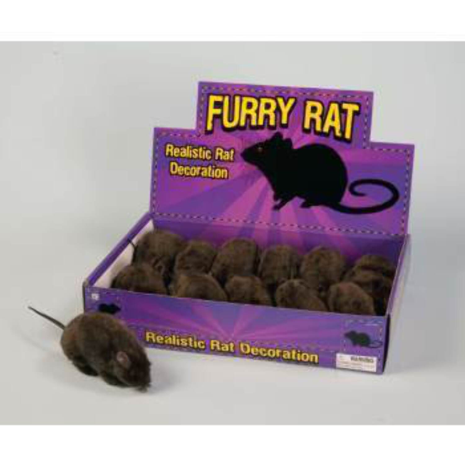 FURRY BLACK RAT (12/DISPLAY) - image 1 of 1