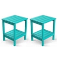 thumbnail image 1 of FURRYFECTION Adirondack Side Table set of 2,2-Shelf HDPE Weather Resistant End Table(set of 2), 1 of 9