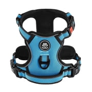 FURRYFECTION Blue Dog Harness, Anti Pull Medium Dog Vest Harness, Reflective No-Choke Escape Proof Pets Harness for Training Walking(Only Harness,BLUE-M)