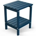 thumbnail image 1 of FURRYFECTION Blue Patio Side Table,2-Shelf HDPE Weather Resistant End Table, 1 of 7