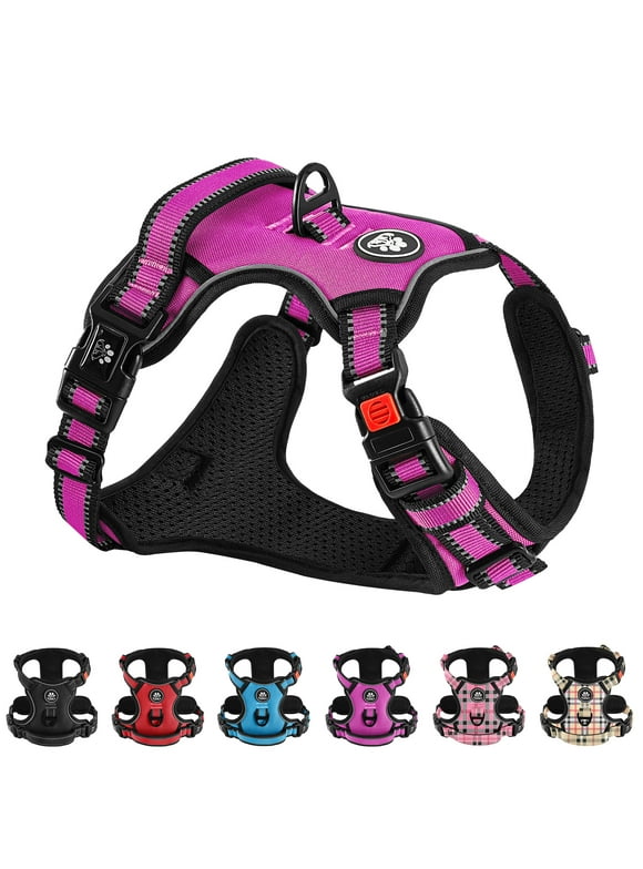 FURRYFECTION Dog Harness, No Pull Dog Vest Harness, Reflective No-Choke, Essential Pets Harness with Easy Control Handle