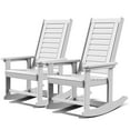 thumbnail image 1 of FURRYFECTION HDPE Indoor and Outdoor Muscle Armrests and Trimmed Edges Rocking Chair, White (Set of 2), 1 of 9