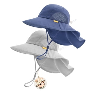 FURTALK 2PC Toddler Kids Sun Hat UPF 50+ Sun Protective Bucket Hat for Baby Summer Beach Hats
