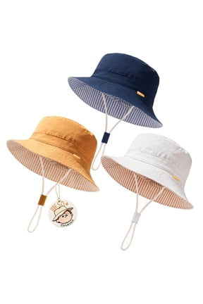 3 Pack Baby Sun Hat for Boys Girls Toddler Summer Bucket Hats Kids UPF 50+ Beach Hat