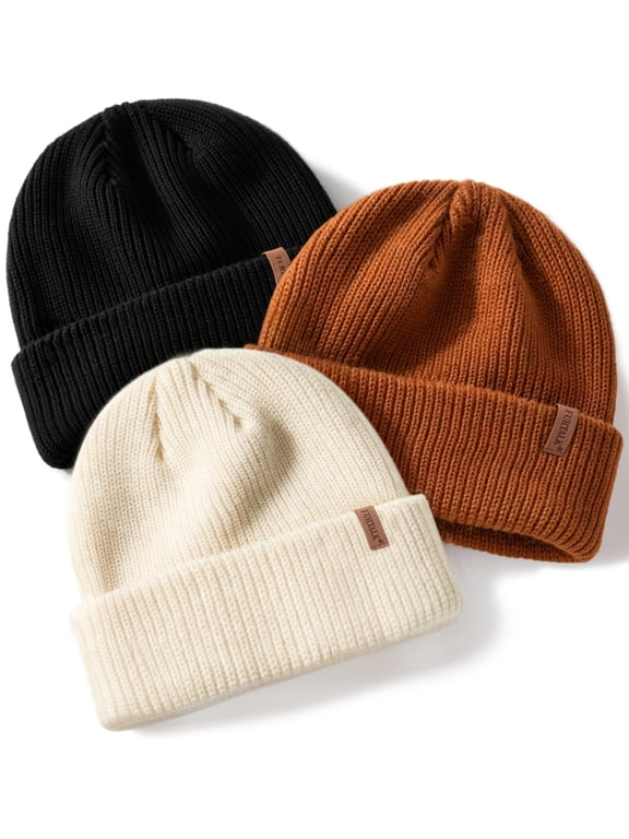 3 Pack Toddler Beanie Baby Boys Girls Beanies Kids Winter Hats Children Knit Warm Caps