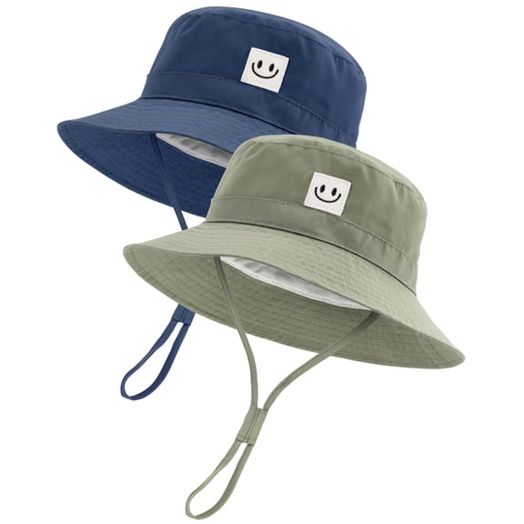 FURTALK Baby Sun Hat Smile Face Toddler Boys Girls Bucket Hat 0-5 Years Kids UPF 50+ Sun Protection Summer Hats