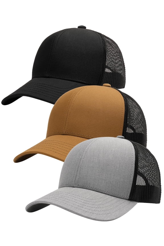 Mens Trucker Hat Structured Mesh Baseball Cap Adjustable Classic Mens Hat