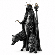 FURVENA 2026 New Hecate Statue the Witch of the Night Greek Mythology Figure with Canine Companions Collectible Statue for Halloween Decorations Indoor Decorb