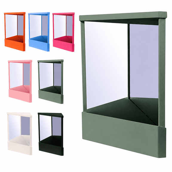 FURVENA 2026 New Non Reversing Mirror,True Mirror Non Reversing,Precision Glass Viewing Angle,True Image Reflection,Real Reflections Non Reversing Mirror for Vanity&Beauty (Green,5.51 * 6.69)
