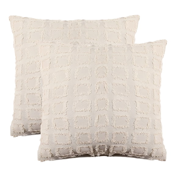 FURVENA 2026 New Pillow Cushion 2-Pack -Couch Back Cushions Living Room Sofa Back Cushions with Removable Cover,Grey 18X18 Inch Accent Pillows for Bed,Chair,Window Seat