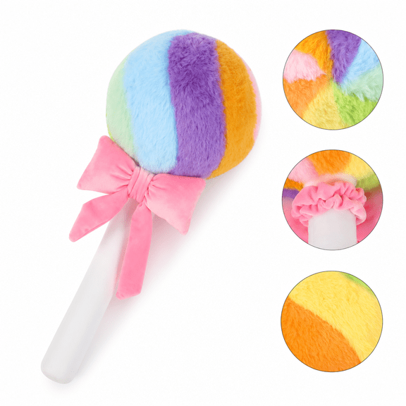 FURVENA 2026 New Rainbow Pillows Lollipop Shape Throw Pillow for Sofa,Bedroom,For Boys and Girls