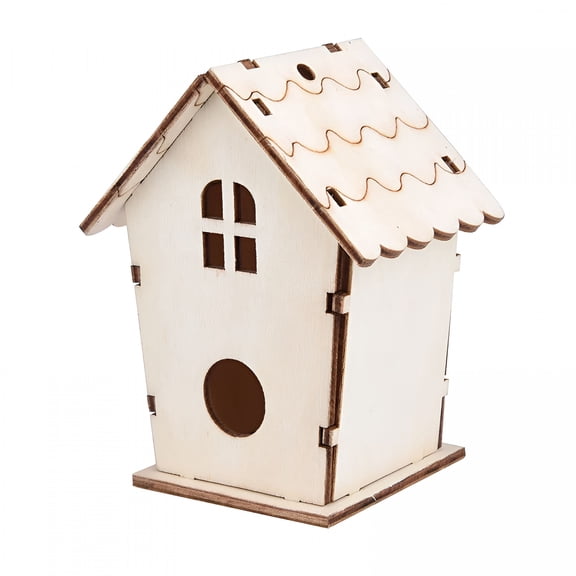 FURVENA 2026 New Wooden Cottage Birdhouse-Hanging Birdhouse Made of Wood,Outdoor Nesting Boxes-Wooden Cardinals Hanging Birdhouse Nesting Box for Wild Bird Viewing Bird Houses for Outside