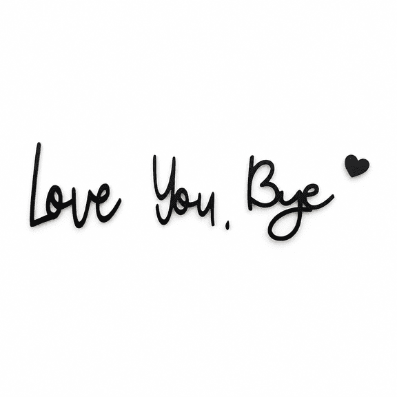 FURVENA 2026 New Wooden Script Sign Hallway Home Door,Love You Bye Sign Above Door,Family Wall Art for Valentines Door Sign,Wood Wall Hanging Sign with Glue Point