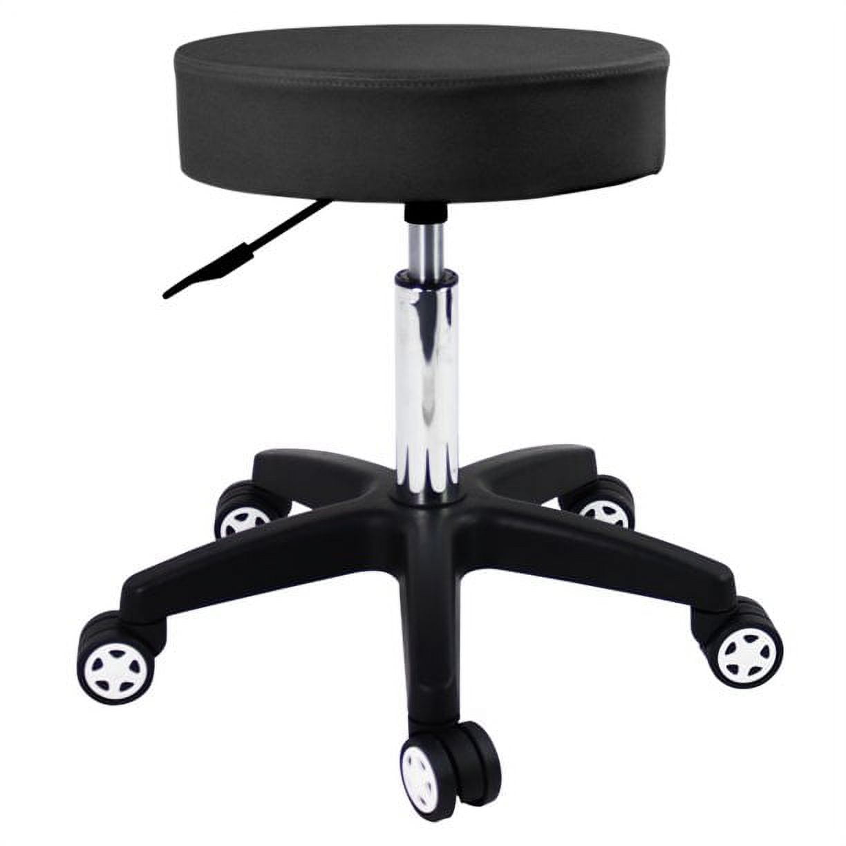 Black Rolling Stool Chair 25.5 x 21.5 x 32.75-37.75 : ST235V-3 - Work  Smart by Office Star Products