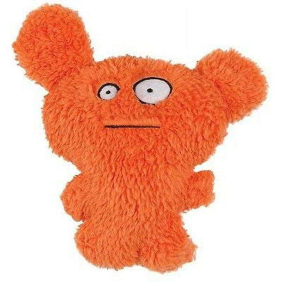 FURZIES DOG TOYS Cute Colorful & Mischevious Soft Plush Squeaker Toy for Dogs (Orange Furzie)