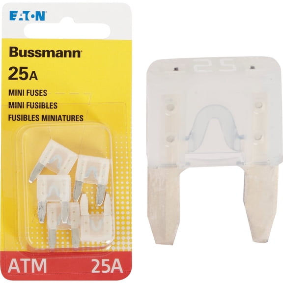 Bussmann Automotive Fuse ATM Mini - 25 Amps, White