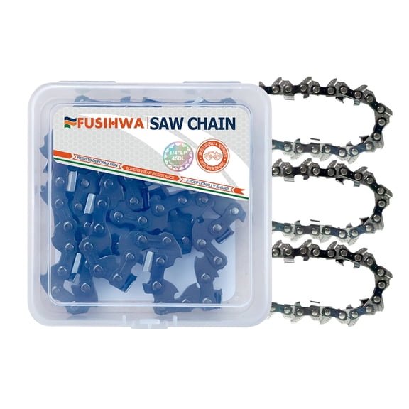 FUSIHWA Chainsaw Chain 8 Inch 1/4"LP Pitch .043" Gauge 45 Drive Links (3 Chains)