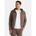 thumbnail image 1 of Athletic Works Men's and Big & Tall Fusion Double Knit Full Zip Hooded Sweatshirt Jacket, Sizes S-5XL, 1 of 5