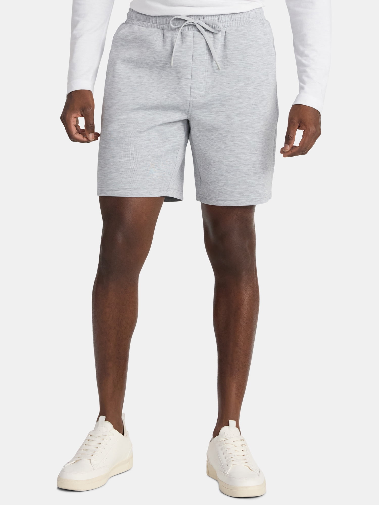 Athletic Works Men's and Big Men's Fusion Double Knit Shorts 8" Inseam, Sizes S-5XL
