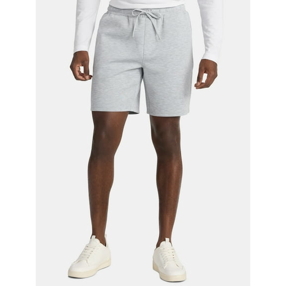 Athletic Works Men's and Big Men's Fusion Double Knit Shorts 8" Inseam, Sizes S-5XL
