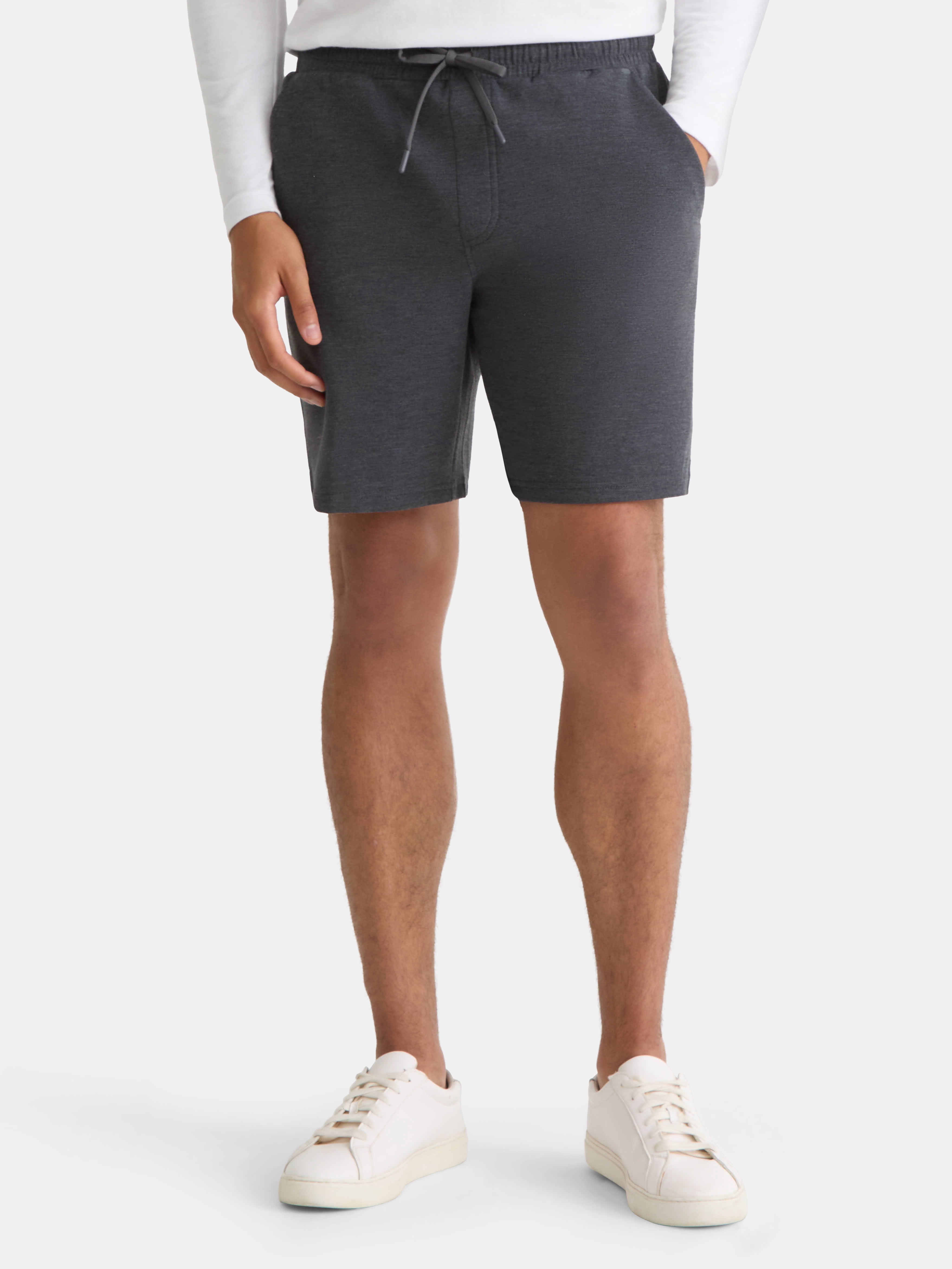 Athletic Works Men's and Big Men's Fusion Double Knit Shorts 8" Inseam, Sizes S-5XL