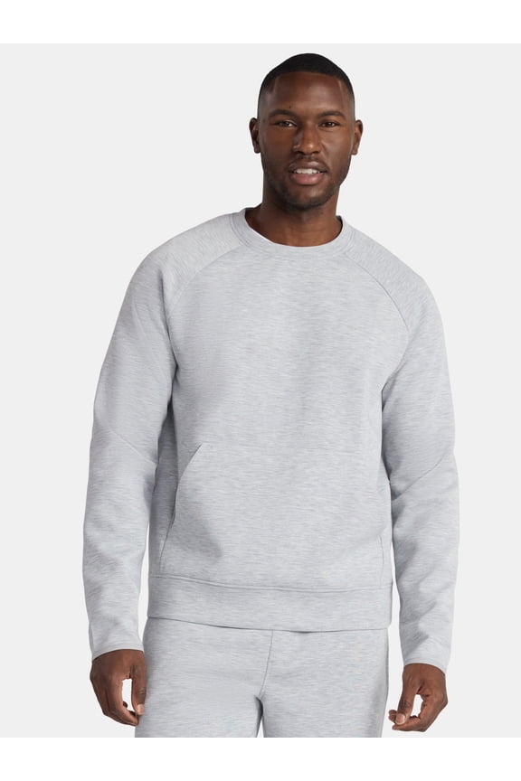 Men's and Big Men's Fusion Double Knit Crewneck Sweatshirt, Sizes S-5XL