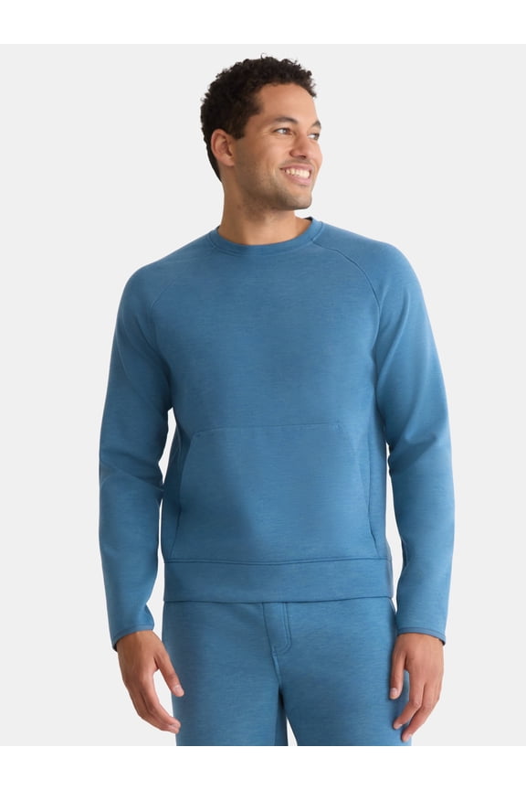 Men's and Big Men's Fusion Double Knit Crewneck Sweatshirt, Sizes S-5XL