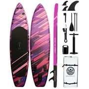 FUSION NEON 11FT x 33" Super Wide Inflatable Stand Up Paddle Board, Ultra Stable Wide SUP Up to 2 people/375LB Fully equipped w/ Premium SUP Accessories