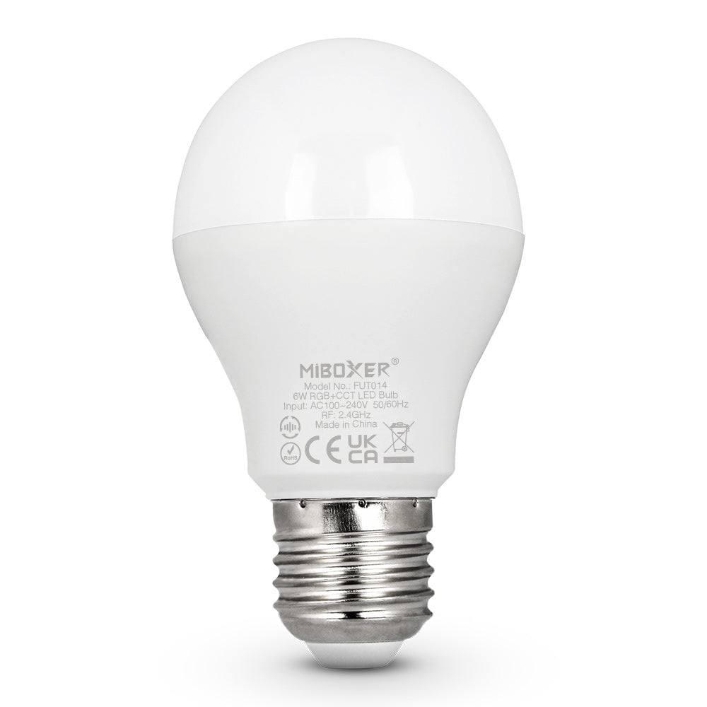 FUT014 E26 - 6W RGB+CCT LED Bulb (2.4G)