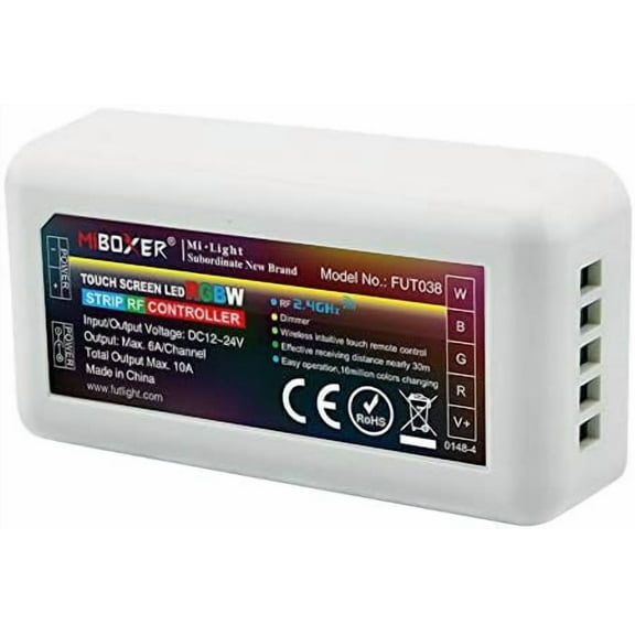 FUT038 Miboxer 4-Zone Controller Receiver Box DC 12-24V for RGBW LED Strip Light 5 Wires, Smartphone Can't Control Directly$$Tools & Hardware Other