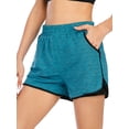 thumbnail image 1 of FUTATA 2 In 1 Women's Quick Dry Yoga Shorts, Gym Workout Running Jogging Sportswear Sports Shorts, High Waist Design Yoga Shorts Elastic Waist With Pockets, 1 of 7