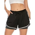 thumbnail image 1 of FUTATA 2 In 1 Women's Running Shorts Double Layer Sport Yoga Shorts Workout Athletic Shorts With Pockets, 1 of 6