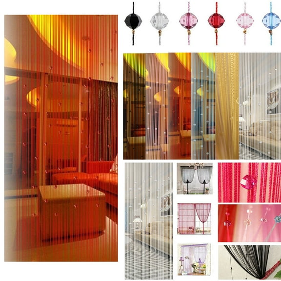 FUTATA Bead String Curtain For Door Doorways Window Tassel Crystal Curtain Room Divider Decor Fly Screen Panel Sheer Curtain