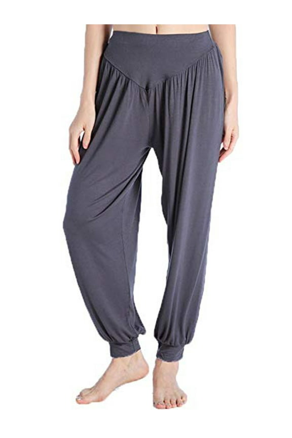 Casual Loose Solid Color Harem Pants Lounge Yoga Elastic Beach Pants Soft And Comfortable