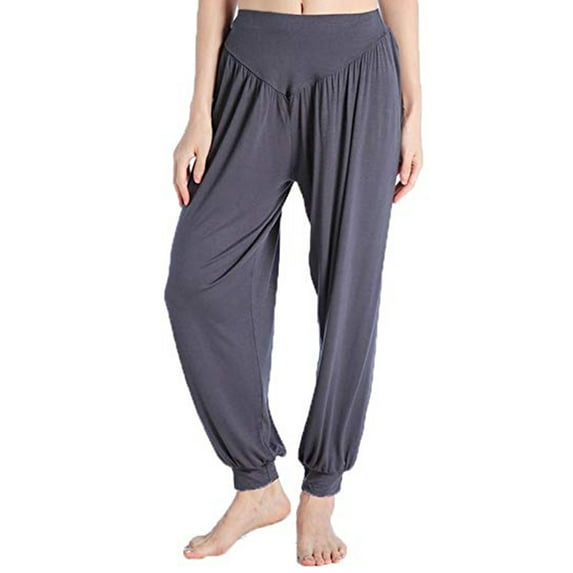 FUTATA Casual Loose Solid Color Harem Pants Lounge Yoga Elastic Beach Pants Soft And Comfortable