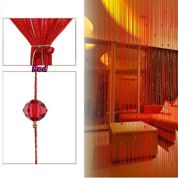 FUTATA Hanging Beaded Curtain String Curtains Door Window Crystal Tassel Curtains Fly Screen Panel Divider Screen Drapes Curtains For Wedding Coffee House Restaurant