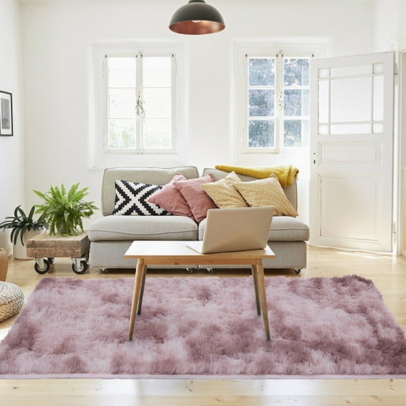 FUTATA Fluffy Plush Area Rug Soft Non-Slip Floor Mat Living Room Bedroom Rugs Fuzzy Shaggy Carpet Washable Rectangle Rugs Kids Nursery Play Mat Runner Pads