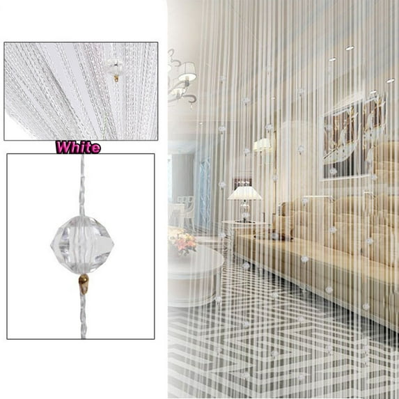 FUTATA Hanging Beaded Curtain String Curtains Door Window Crystal Tassel Curtains Fly Screen Panel Divider Screen Drapes Curtains For Wedding Coffee House Restaurant
