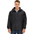 thumbnail image 1 of FUTATA Men's Hooded Raincoat Waterproof Jacket Zip Windbreaker, Raincoat Lightweight Hooded Waterproof Windbreaker Cycling Running Raincoat, 1 of 9