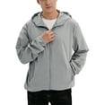 thumbnail image 1 of FUTATA Men's Lightweight Windbreakers Jackets Waterproof Sportswear Outerwear Casual Coat Full Zipper Jackets Rain Coat For Cycling Running,Black/Gray M-3XL, 1 of 7