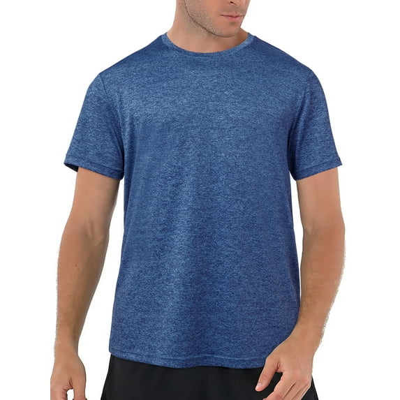 FUTATA Men's Round Neck T-Shirt, Sports Running Gym Workout Short Sleeve T-Shirt Top, Loose Premium Men's Sports T-Shirt