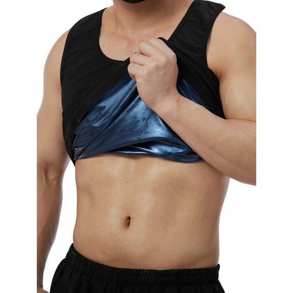 FUTATA Men's Sauna Vest Sweat Enhancing Workout Tank Top Premium Polymer Sport Vest