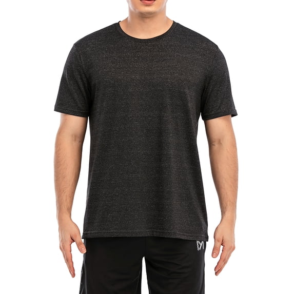 FUTATA Men's Shirt Short Sleeve Summer Casual Tee Fashion Crewneck T-Shirt For Sports Workout Athletic Running Gym Quick Dry Top-1 Pack