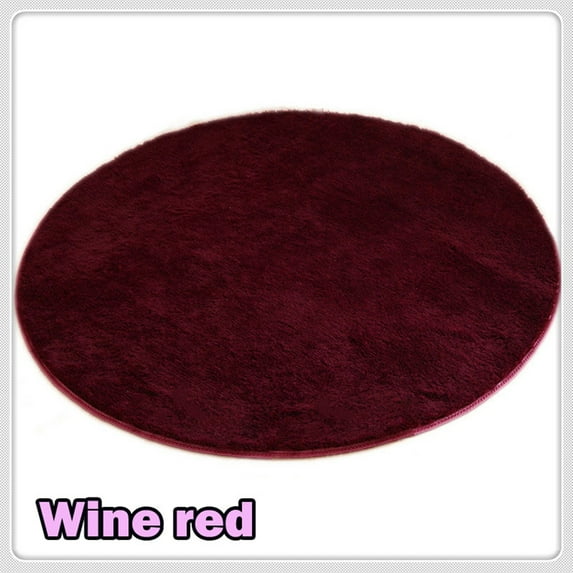 FUTATA Plush Shaggy Area Rugs Round Carpet Fluffy Small Floor Mat Circle Rugs Pad Indoor Anti-Slip Rugs For Bedroom Living Room Entryway Entrance