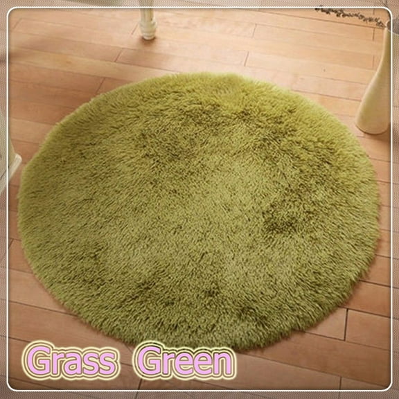 FUTATA Plush Shaggy Area Rugs Round Carpet Fluffy Small Floor Mat Circle Rugs Pad Indoor Anti-Slip Rugs For Bedroom Living Room Entryway Entrance