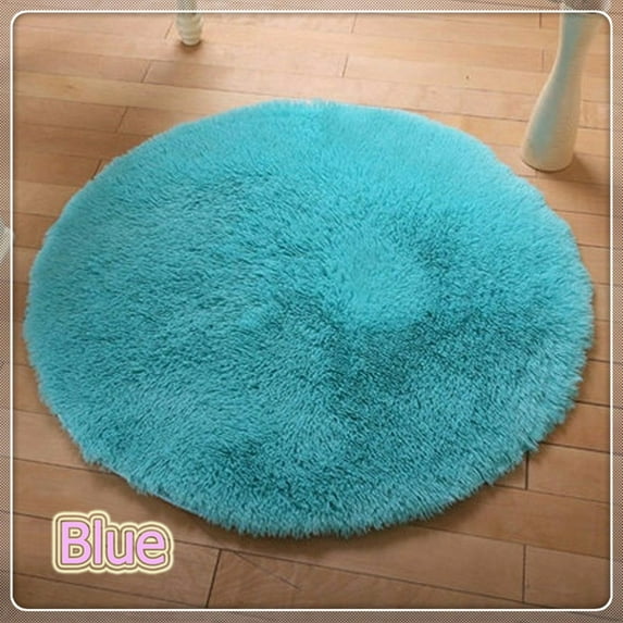 FUTATA Plush Shaggy Area Rugs Round Carpet Fluffy Small Floor Mat Circle Rugs Pad Indoor Anti-Slip Rugs For Bedroom Living Room Entryway Entrance
