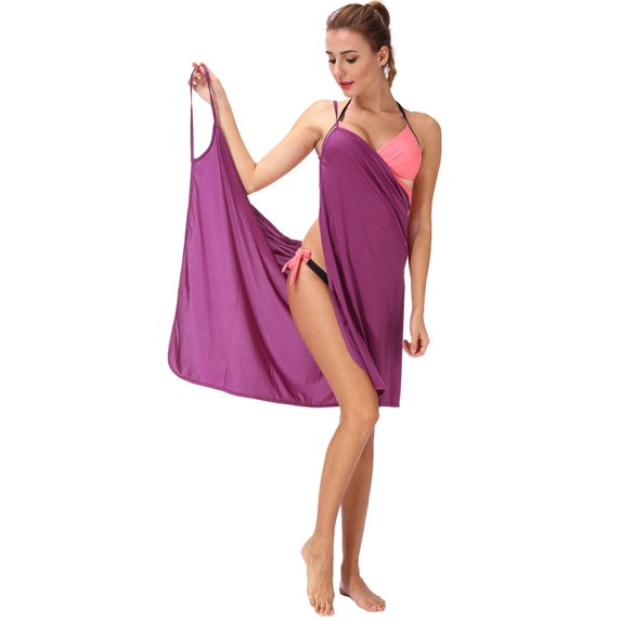 FUTATA Sarong Chiffon Beach Wrap for Women Swimsuit Cover Ups Crochet Bikini Wrap Skirt Solid/Print