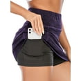 thumbnail image 1 of FUTATA Tennis Skorts For Women Golf Skirts With Pockets Athletic Sports Running Casual Skirt With Lined Shorts,Black/Grey/Purple/Green, 1 of 5
